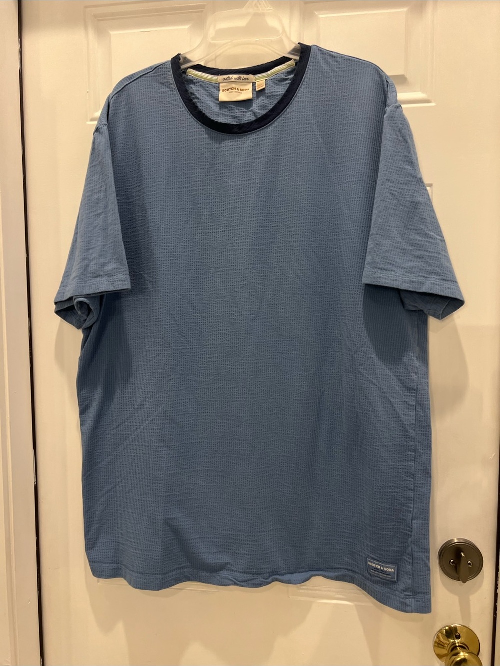 Scotch & Soda Amsterdam Men’s Short Sleeve Tee Shirt Blue Size XXL # 951